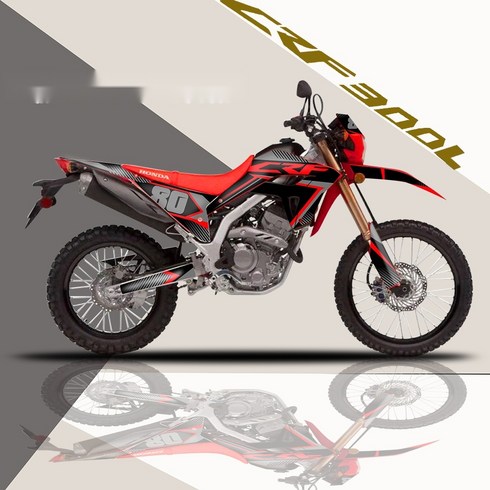 crf300l - 혼다 CRF300L 튜닝 호환 드레스업 풀데칼 스티커 필름, A, 1개