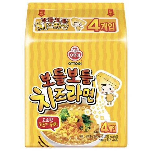보들보들치즈라면 - 고소한 치즈가 듬뿍! 오뚜기 보들보들치즈라면 (사탕증정), 1개