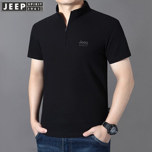 JEEP SPIRIT 지프 남성 반팔 봄여름 비즈니스 하이넥 반팔티셔츠 PS5166+사은품