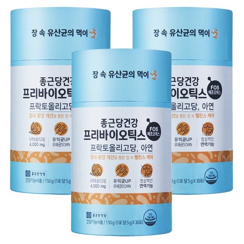 종근당건강 프리바이오틱스 FOS, 150g, 3개