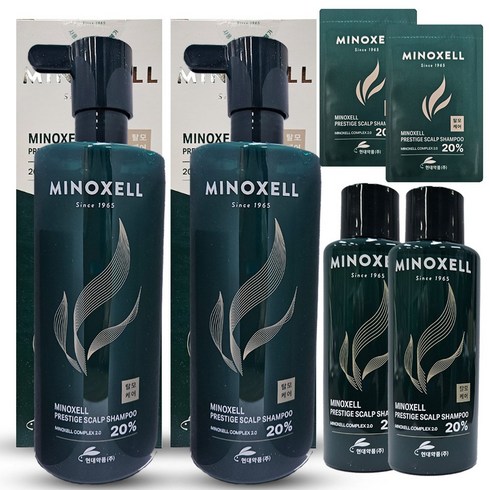 [24년 최신상] 현대약품 마이녹셀 프레스티지 탈모샴푸 480ml+100ml+오일폼2매, 2세트