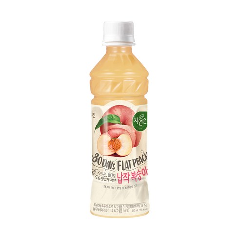 웅진 자연은 납작 복숭아 340ml X 24개 1박스, 350ml