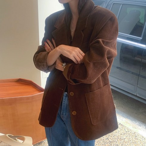 2023년 가성비 최고 카레타자켓 - 타니즈 엘르 테일러드 코듀로이 여성용 하프 자켓