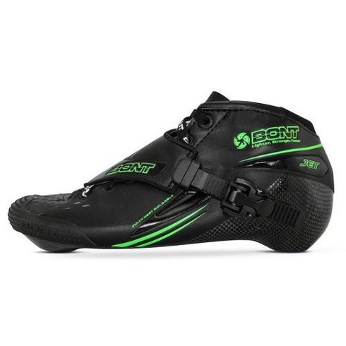 시티런 스케이트 100 오리지널 Bont Jet 2PT 인라인 195mm 스피드 가열 성형 가능, 45 Size Info, Black Green