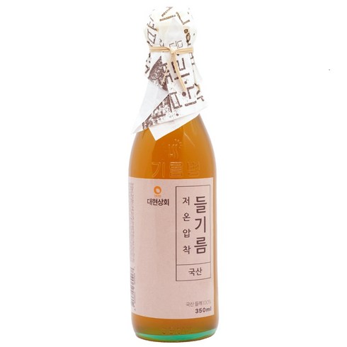 대현상회 저온압착 국산 들기름, 350ml, 1개