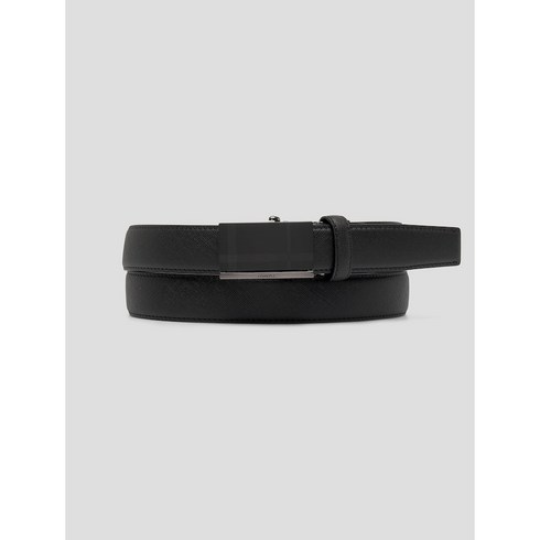 [빈폴ACC] (BE2782M425) 흑착 체크 엠보 자동 벨트 Black