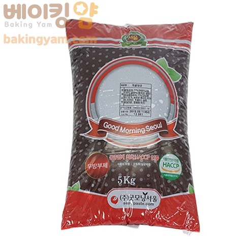 2023년 가성비 최고 서울앙금 - 베이킹얌 굿모닝서울 적팥앙금 5kg, 1개