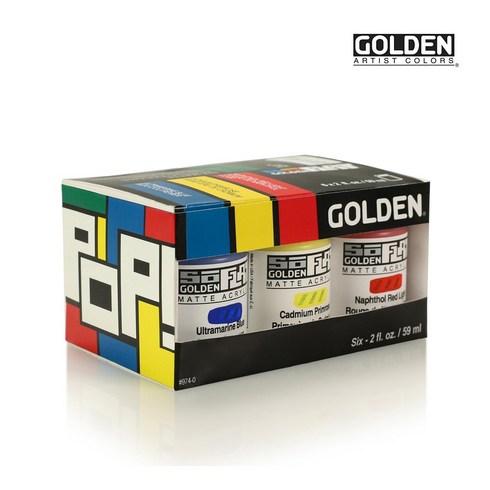 골든듀명동면세점 - 골든 Golden SoFlat Pop Set 60ml 6색 아크릴물감 세트