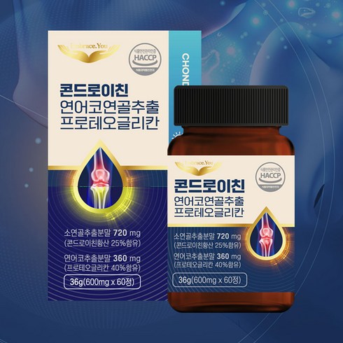 소연골콘드로이친1200 프로테오글리칸 식약처인증 연어코연골, 1개, 60정