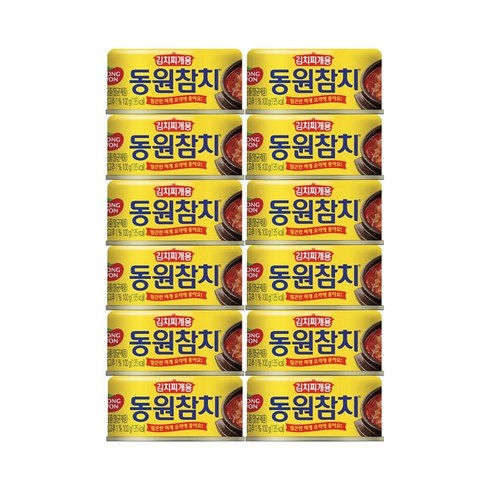 김치찌개용참치 - 동원 김치찌개용 참치 100g x 12개