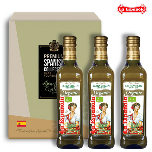 [에스파놀라]유기농 엑스트라버진 올리브유 500ml 3병 선물세트