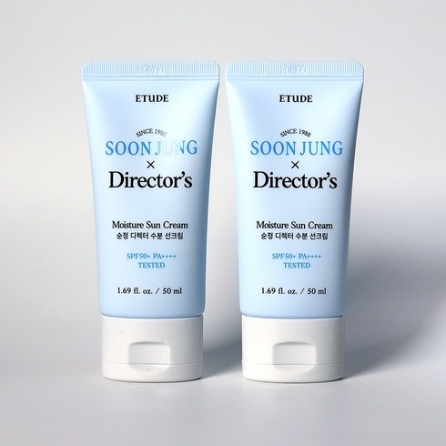에뛰드 순정 디렉터 수분 선크림 SPF50+ PA++++, 2개, 50ml