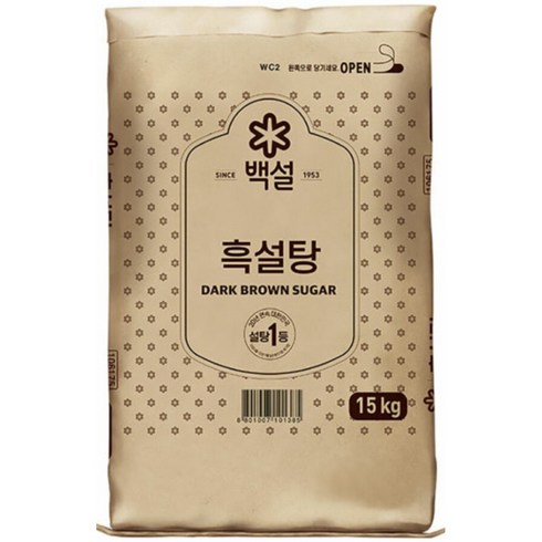 백설 흑설탕, 15kg, 1개