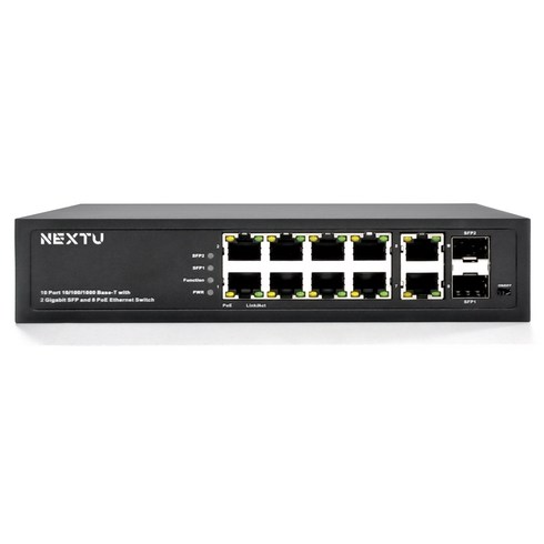 넥스트유 NEXT-POE3822TP-SFP 8포트 기가 POE GbE 2TP 2SFP 130W 스위치 스위칭 허브 CCTV VLAN