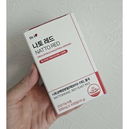 [본사정품] 닥터포틴 나토레드 500mg x 30캡슐 혈압 혈행 콜레스테롤 Dr 14 나토 레드 닥터포틴나토레드 닥터포틴혈압콜레스테롤, 1개