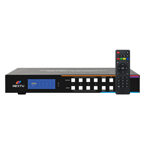 /NEXTU 4425SMW 4x4 HDMI2.0 심리스 매트릭스 스위치/비디오월/4K UHD 60Hz 지원/EDID 지원/화면분활 모드(멀티뷰)/HDCP2.2 지원, 1개