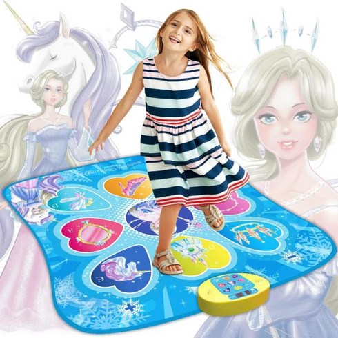 4mat - SUNLIN Dance Mat Gifts Toys for 3 4 5 6 7 8 Years Old Frozen Theme Pad with Game Challenge Levels, 01 Frozen