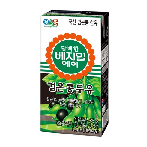 베지밀 담백한 A 검은콩두유 190ml x 80팩, 2개