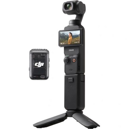 DJI 액션 카메라 Osmo Pocket 3 크리에이터 콤보 1인치 CMOS&4K120fps 동영상 대응 Vlog용 카메라 3축 스태빌라이저 얼굴피사체 트래킹 고속 포커스 동봉의 마이크로 선명한 음성을 녹음