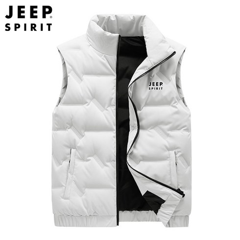 2023년 가성비 최고 n224wdw020 - 지프 스피릿 패딩조끼 남성 다운조끼 겨울 베스트 조끼 민소매 다운 조끼 베스트 자켓 따뜻한 칼라 남자 패딩조끼 0078