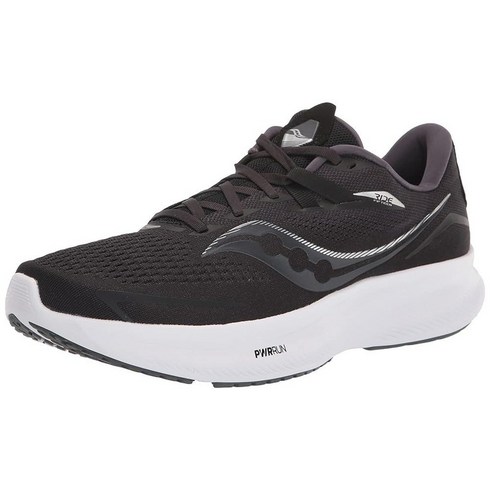 2023년 가성비 최고 써코니 라이드15 - Saucony 남성용 라이드 15 러닝화 블랙/화이트.