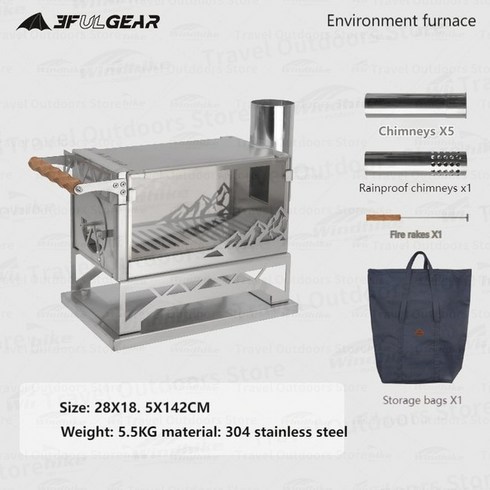 2023년 가성비 최고 nh21sk004 - 펠렛난로 캠핑용화목난로 캠핑난로신제품 3F UL 기어 데스크탑 화재 스토브 NH21SK004 야외 캠핑 워밍 겨, 02 Stove
