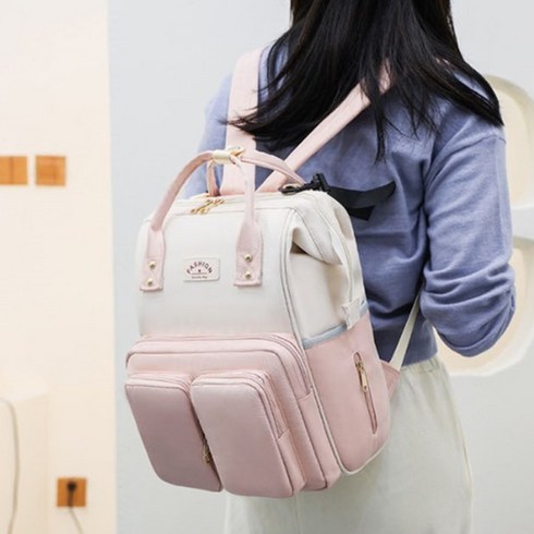 임산부가방 - 임산부가방 출산 기저귀 백팩 캐주얼가방, 퍼플