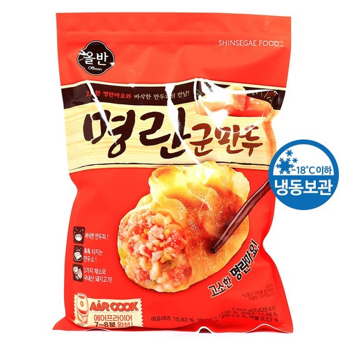 푸드올마켓_ 올반 명란군만두 1.05kg /냉동, 1개