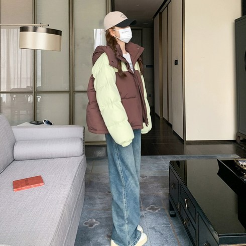 [현물구매쇼]2023 크롭배색패딩 095-939-P225-K338 겨울a69212