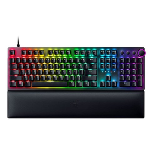 레이저 헌츠맨 V2 영문각인 퍼플축 게이밍 키보드 RAZER HUNTSMAN V2 US (Purple) 정발 정품 공식인증점, 혼합색상, 일반형