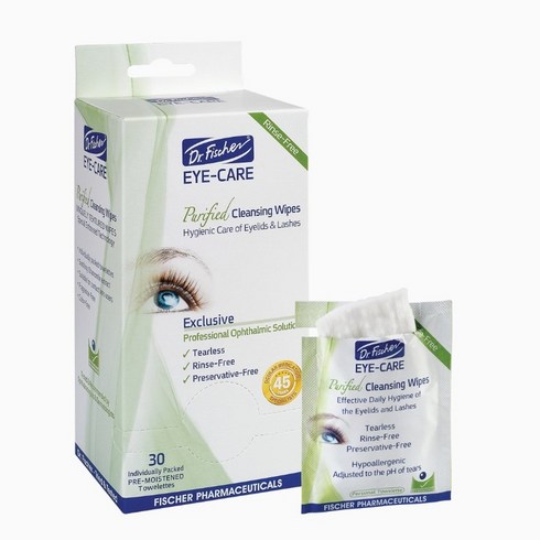 닥터피셔아이케어 - Dr.Fischer Eye-Care 닥터피셔 아이케어 눈꺼풀 클렌징 티슈, 30매입, 1개