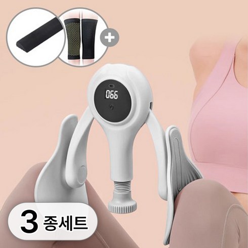 방광케어기기 - 4세대 업그레이드 세트 포인트 케겔 운동 기기 자동 카운팅 골반 내전근 괄약근 코어 단련 기구 여성 남성 허벅지 근력 힙업 운동기 고강도 하체 다리 케어 남여공용, 1세트, 그레이, LMD001G