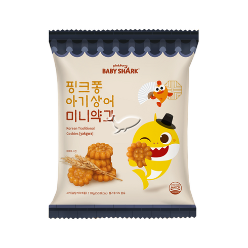 (유통기한임박7월15일까지) 핑크퐁 아기상어 미니약과 110g/ 2개, 110g