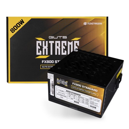 몬스타기어 몬스타 가츠 ExtremeX FX800 80PLUS STANDARD 파워, 1개, 선택하세요