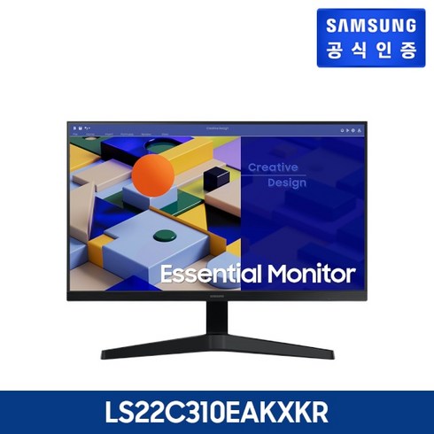 삼성전자 삼성 S22C310 22인치 IPS 모니터 S22C310 75Hz 베젤리스 FreeSync 눈 보호, LS22C310EAKXKR