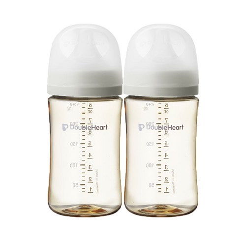 더블하트 PPSU 젖병 트윈팩(2입) 베이직 모먼트 디어프렌즈, 오후의베이지, 240ml, 1개