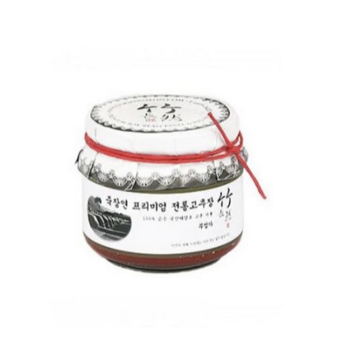 죽장연 프리미엄 고추장 500g(유리병) / 국내산 + 지하 암반수 정제물 3년간 간수 뺀 신안 천일염 항아리 천연발효 포항, 1개, 500g