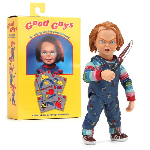 처키인형 처키 피규어 neca good Guys chucky doll pvc model, 없음