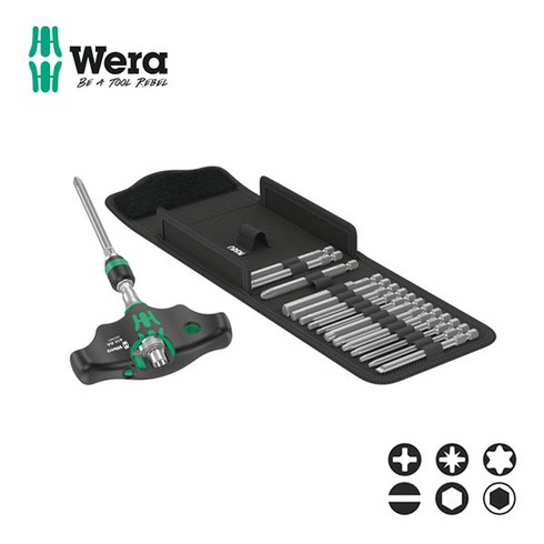 베라쇼 - WERA 베라 T핸들 라쳇드라이버 비트세트 KK400 RA SET (023471)