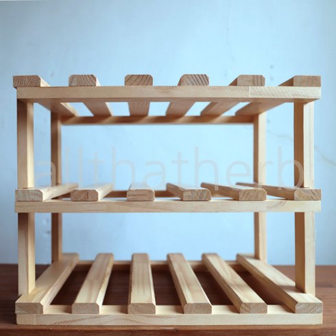 올댓허브 원목 비누건조대(복층형-3단/5단-단추가가능), 5PL-2단추가용