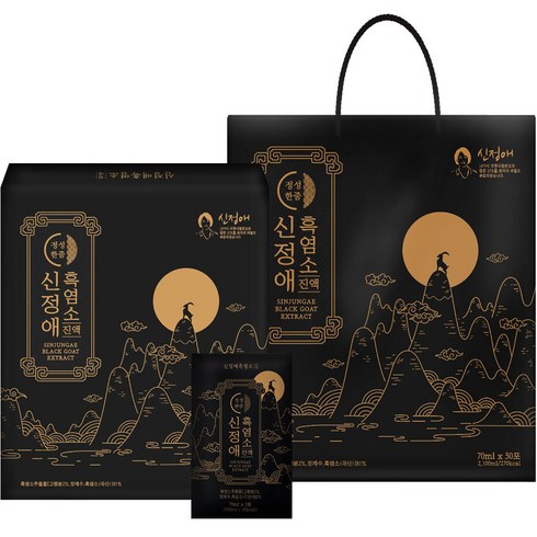 신정애 흑염소 진액 국내산 100% 자연 흑염소 + 쇼핑백 선물세트, 2100ml, 1개