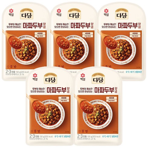 CJ제일제당 [CJ직배송]다담 마파두부양념150G x 5개, 150g