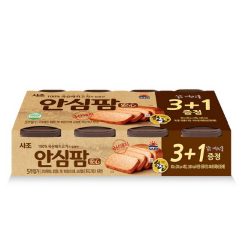 통조림햄 - 사조 안심팜, 200g, 8개