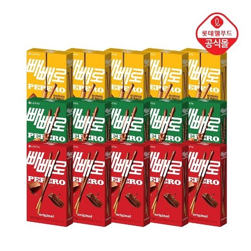 롯데제과 초코빼빼로10갑+아몬드빼빼로10갑+누드빼빼로10갑, 32g, 10개