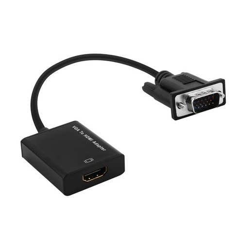 [이지넷유비쿼터스] RGB(VGA) to HDMI 컨버터 유전원 / 오디오지원 NEXT 2412VHC [블랙]