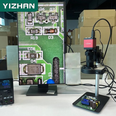 1080P HDMI VGA 디지털 전자 현미경 카메라 60Fps 산업용 130X 줌 렌즈, B