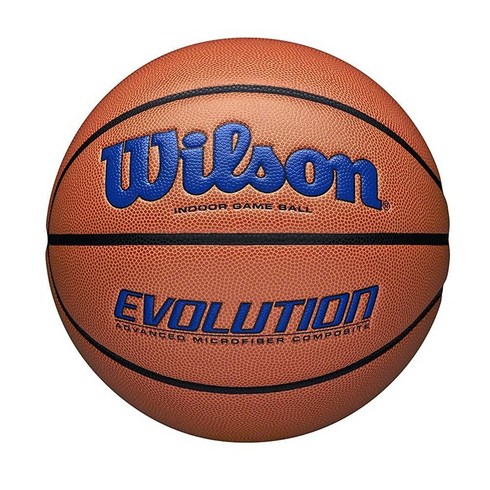 Wilson Evolution 시합 농구공 로열 공식 사이즈 - 74.9cm(29.5인치), Size 7 - 29.5