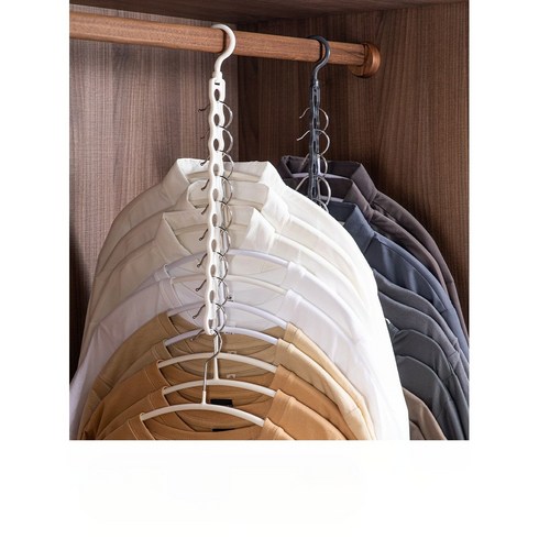 접이식옷걸이 - 플라이업 공간 활용 만능 멀티 옷걸이 2개 1세트, 1개, 화이트