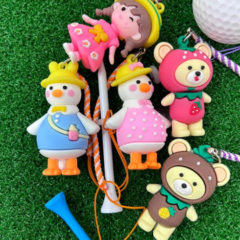 2023년 가성비 최고 골프티걸이 - 우에씨 골프티걸이 캐디용품 동반자선물 티꽂이 5종세트, 멀티(혼합)컬러