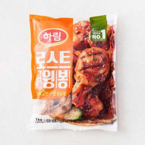 하림 그릴드 바베큐 봉 200gX10봉 - [메가마트]하림 로스트 그릴드윙(봉) 1000g, 1kg, 1개